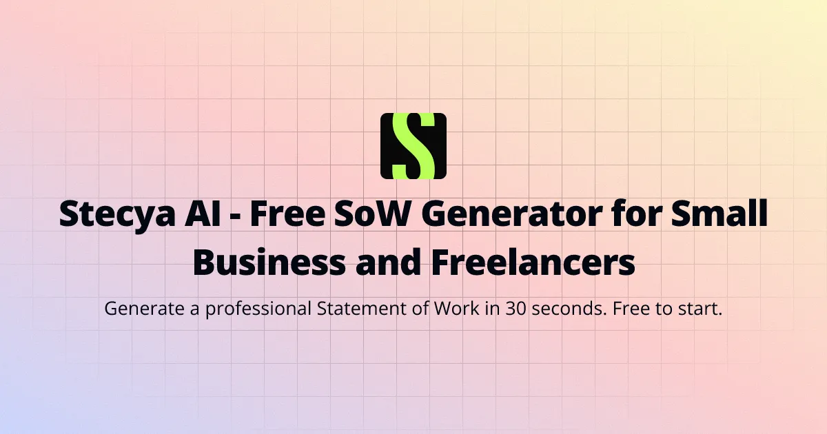 Free SOW generator for freelancers