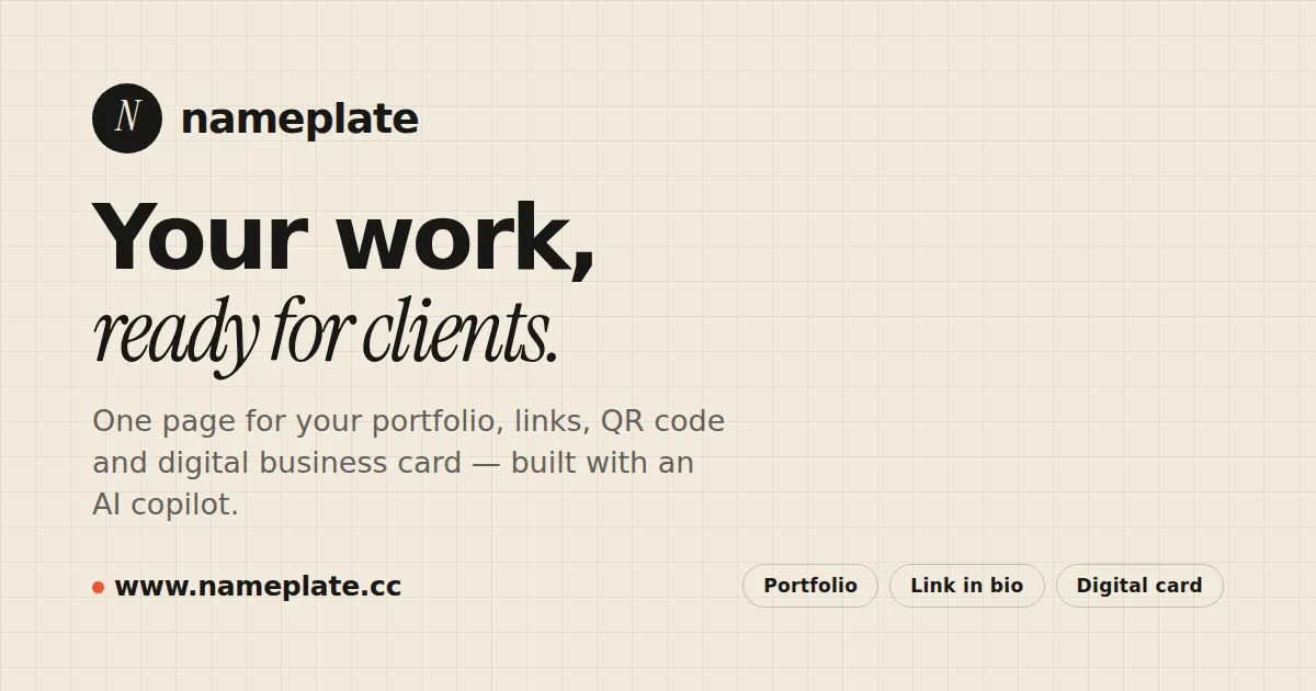 Your work, ready for clients.