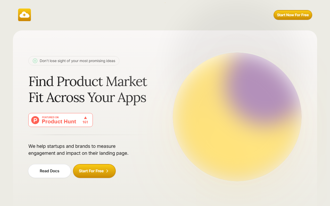Build and improve copywriting. Founder Friendly analytics for your landing page